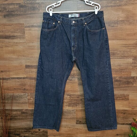 Vtg Levi's Jeans 38x30 Measures 36x28 Relaxed Bootcut 557 Hemmed Western Y2K